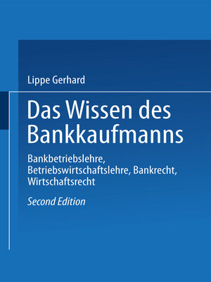 cover image of Das Wissen des Bankkaufmanns